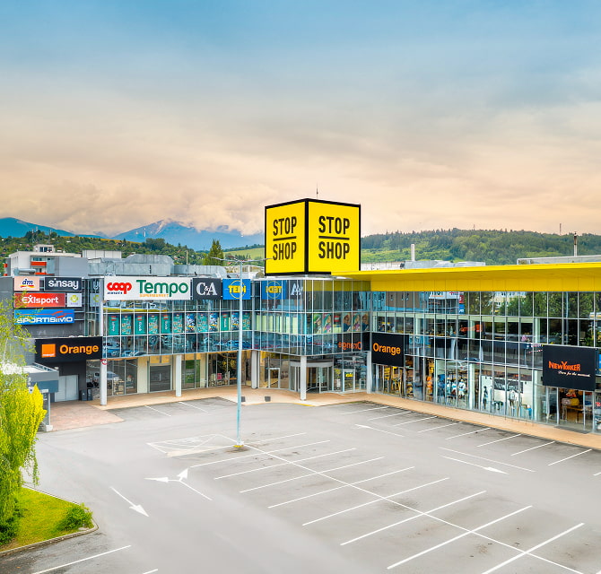 Plánek nákupního centra STOP SHOP Liptovský Mikuláš